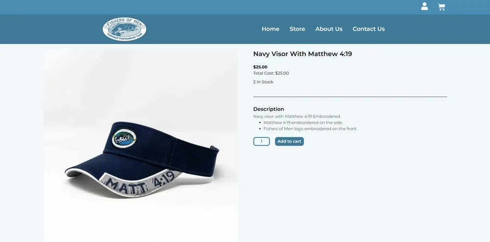 Fishers of Men National Tournament Trail website screenshot