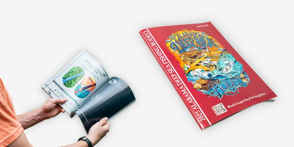 Man holding a magazine