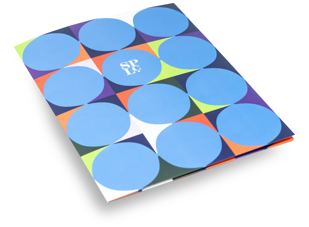 Custom printed presentation folder for organizations