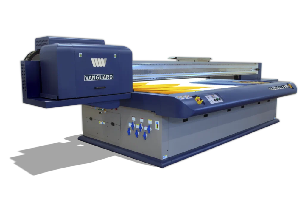Vanguard blue & gray flatbed printer